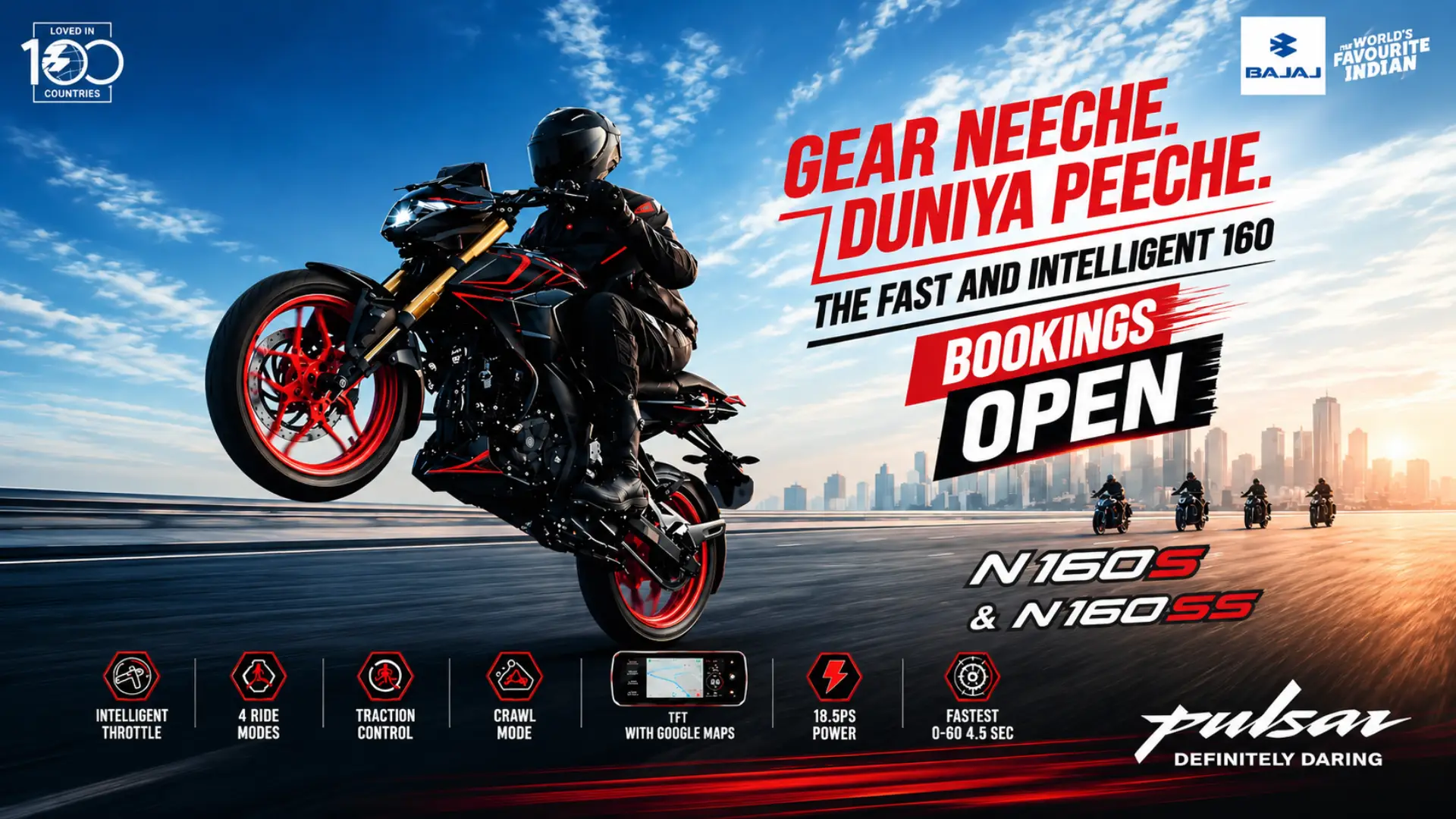 Bajaj Pulsar N160 bookings open